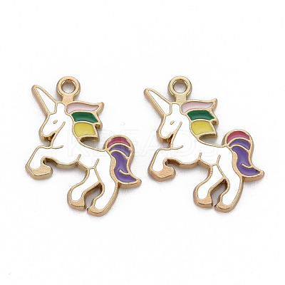 Alloy Enamel Pendants ENAM-N055-024A-NR-1