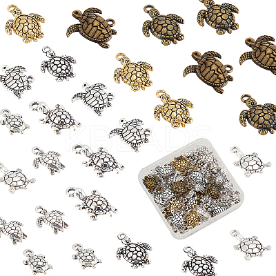 72Pcs 9 style Tibetan Style Alloy Pendant TIBE-SC0001-50-1