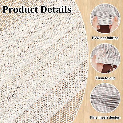 PVC Net Fabrics DIY-WH0661-50E-1