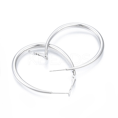 Tarnish Resistant 201 Stainless Steel Teardrop Hoop Earrings for Women EJEW-N052-03B-01-1