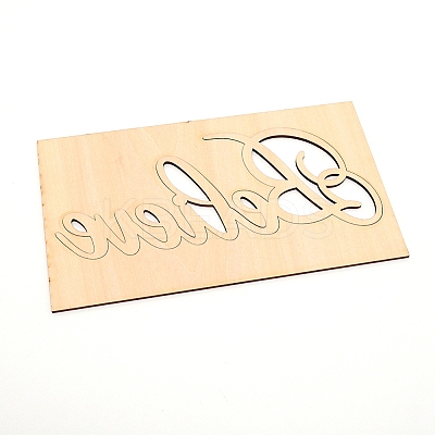 Wood Cutouts Ornaments LS-WOOD-WH0107-20-1