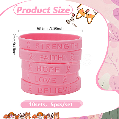 10 Sets Silicone Cord Bracelets BJEW-GO0001-29-1