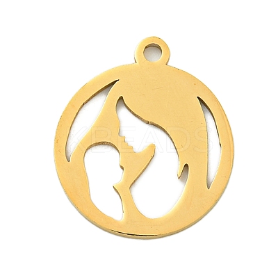Mother's Day 201 Stainless Steel Pendants STAS-M015-26G-1