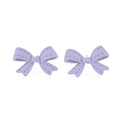 Bowknot Stud Earrings for Girl Women PALLOY-T077-154-RS-1