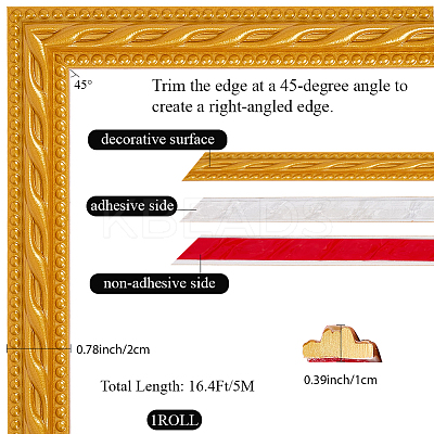 PVC Self-Adhesive Flexible Molding Trim DIY-WH20007-61B-1