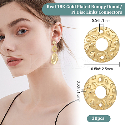 30Pcs Eco-Friendly Brass Connector Charms KK-BBC0007-38-1