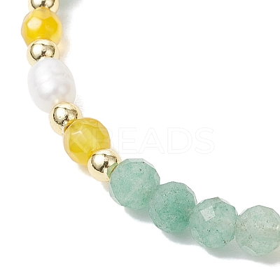 Natural Green Aventurine Beaded Bracelets BJEW-JB11763-04-1