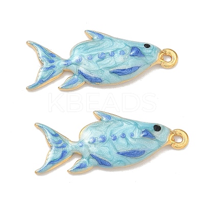 304 Stainless Steel Enamel Pendants STAS-K295-58C-G-1