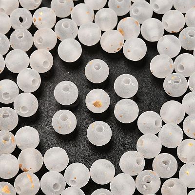 Frosted Transparent Acrylic Beads X-OACR-F013-13-1