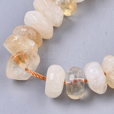 Natural Citrine Beads Strands G-R462-24-1