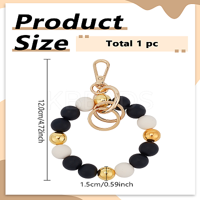 1Pc Zinc Alloy & Silicone Mobile Phone Straps HJEW-LP0002-47A-1