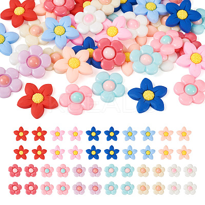 DIY Flower Cabochons Jewelry Making Finding Kit FIND-TA0002-45-1