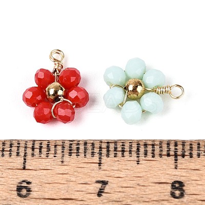Glass with 304 Stainless Steel Pendants GLAA-T028-13M-1