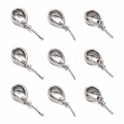 Brass Cup Pearl Peg Bails Pin Pendants KK-M156-02P-NR-1