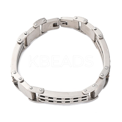 304 Stainless Steel Panther Chain Bracelets for Women Men BJEW-R018-03P-1