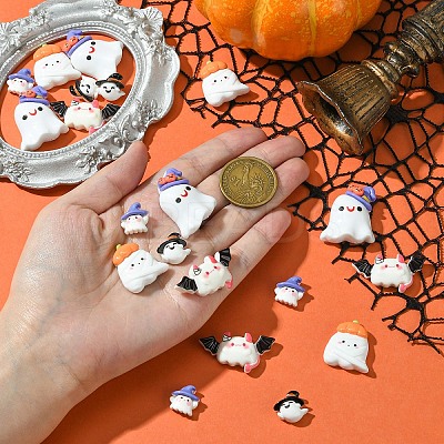 20Pcs 5 Styles Halloween Opaque Resin Decoden Cabochons CRES-YW0002-30-1