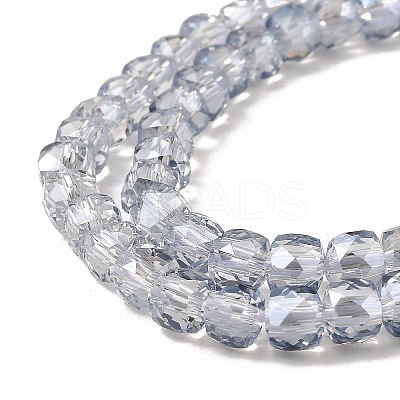Electroplate Transparent Glass Beads Strands GLAA-C029-03A-03-1