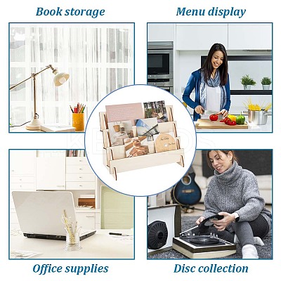 3-Tier Assembled Wood Organizer Display Risers ODIS-WH0002-84-1