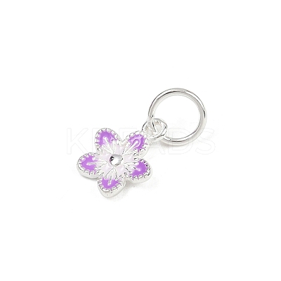 925 Sterling Silver Enamel Flower Charms LS-STER-K183-11S-01-1