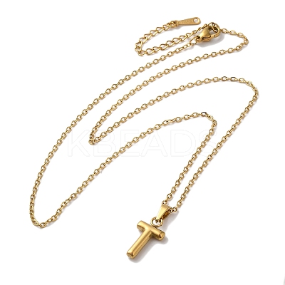 PVD Vacuum Plating 201 Stainless Steel Necklaces NJEW-H033-01G-T-1