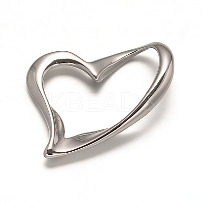 Tarnish Resistant 304 Stainless Steel Heart Linking Rings LS-STAS-L162-10-1