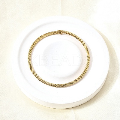 304 Stainless Steel Bangles for Women Men BJEW-Z131-01G-1