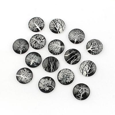 Glass Cabochons GGLA-Q041-25mm-CM-1