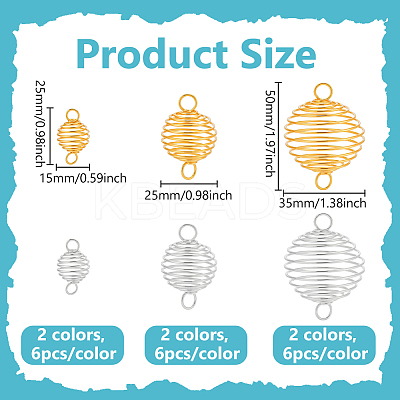 36Pcs 6 Styles 201 Stainless Steel Wire Pendants FIND-PH0027-07-1