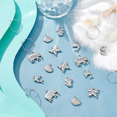 DIY Animal Pendant Wine Glass Charm Tags Making Kit DIY-UN0003-26-1