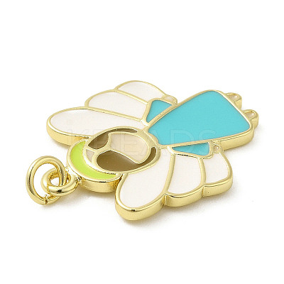 Rack Plating Brass Enamel Pendants KK-Q784-31G-1