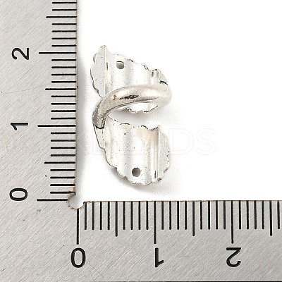 Tibetan Style Alloy Leaf Connector Charms FIND-M011-22AS-1