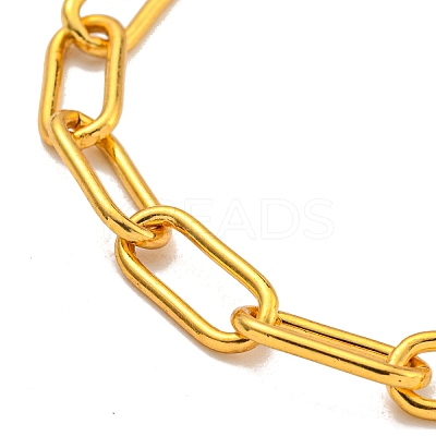 Brass Paperclip Chains Bracelets for Women BJEW-G703-09G-1