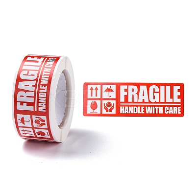 Self-Adhesive Paper Warning Tag Stickers X-DIY-K039-04C-1