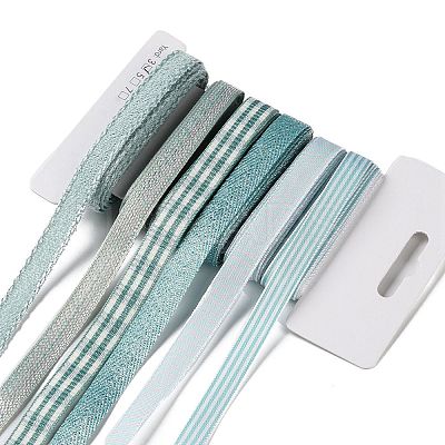 18 Yards 6 Styles Polyester Ribbon SRIB-Q022-F07-1