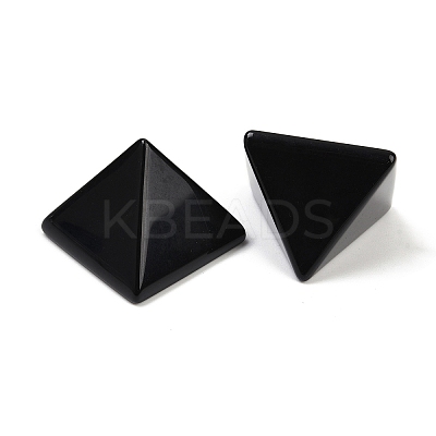 Natural Obsidian Orgonite Pyramid Display Decorations G-C186-07K-1