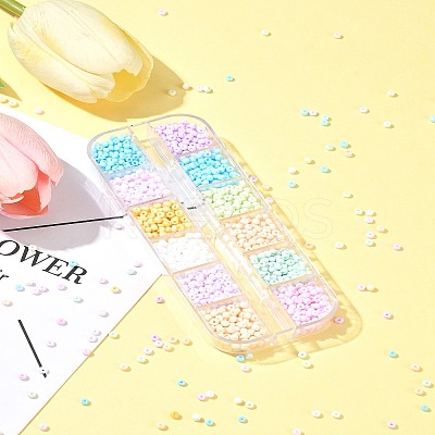 60G 12 Colors 8/0 Opaque Glass Seed Beads SEED-FS0001-28-1