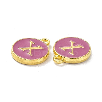 Golden Plated Alloy Enamel Charms ENAM-XCP0001-13X-1
