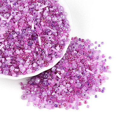 Mixed Electroplate and Non-electroplating Glass Seed Beads GLAA-SZC0007-02A-1