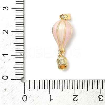 Brass Enamel Hot Air Balloon Pendants KK-H254-01G-01-1