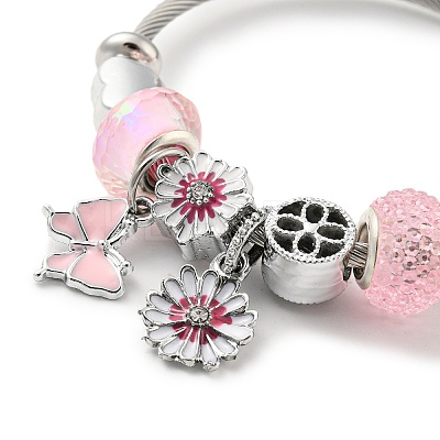 Non-Tarnish 201 Stainless Steel European Bracelet LS-OQ8559-3-1
