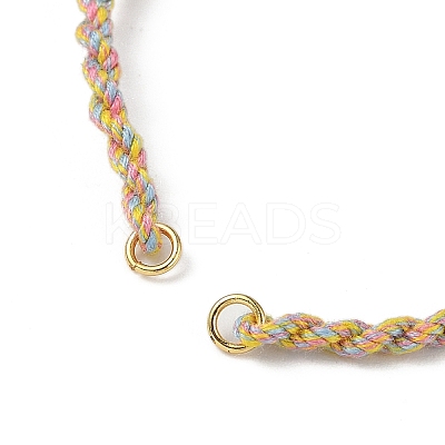 Braided Cotton Cord Bracelet Making MAK-L043-02G-19-1