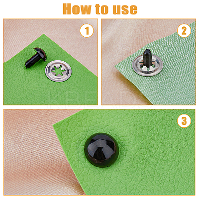 100Pcs Craft Plastic Doll Eyes DIY-FH0006-71-1