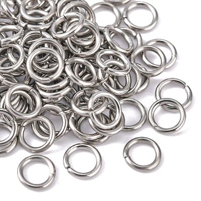 Tarnish Resistant 304 Stainless Steel Open Jump Rings X-STAS-Q186-02-6x1mm-1