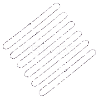 304 Stainless Steel Figaro Chain Necklaces NJEW-UN0001-29P-1
