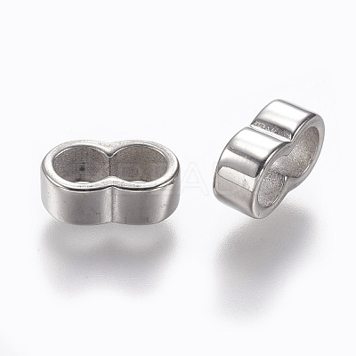 Non-Tarnish 304 Stainless Steel Slide Charms/Slider Beads LS-STAS-I082-21P-1