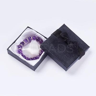 Natural Amethyst Stretch Bracelets BJEW-JB03210-05-1