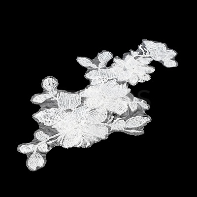 3D Flower Polyester Embroidery Sew on Appliques DIY-WH20010-35A-01-1