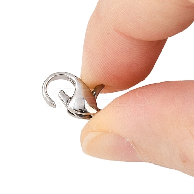 Non-Tarnish 316 Surgical Stainless Steel Lobster Claw Clasps X-STAS-316-FL15A-1
