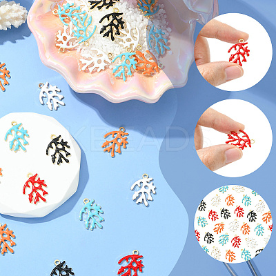 30Pcs Alloy Enamel Pendants ENAM-SC0006-87-1