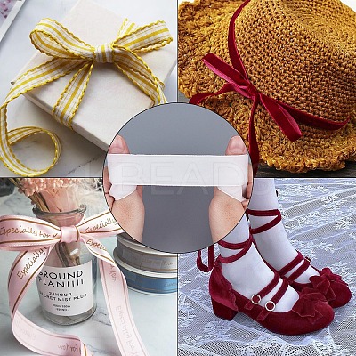 Velvet Ribbon SRIB-WH0006-18K-1